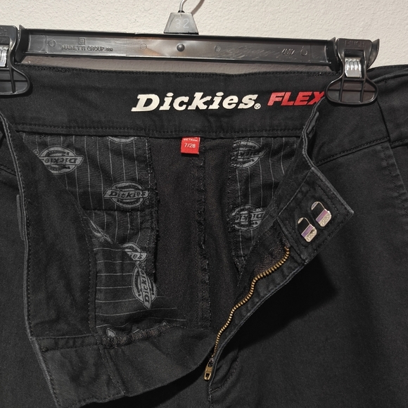 Y2K Dickies Flex Cargo Pants Size 7 / 28 Black - Picture 6 of 8